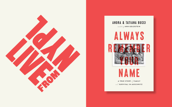 LIVE from NYPL logo with cover of Always Remember Your Name.